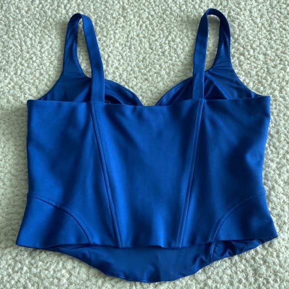 RACHEL ZOE Royal Blue soft corset style top. NWT Size M - Picture 2 of 6